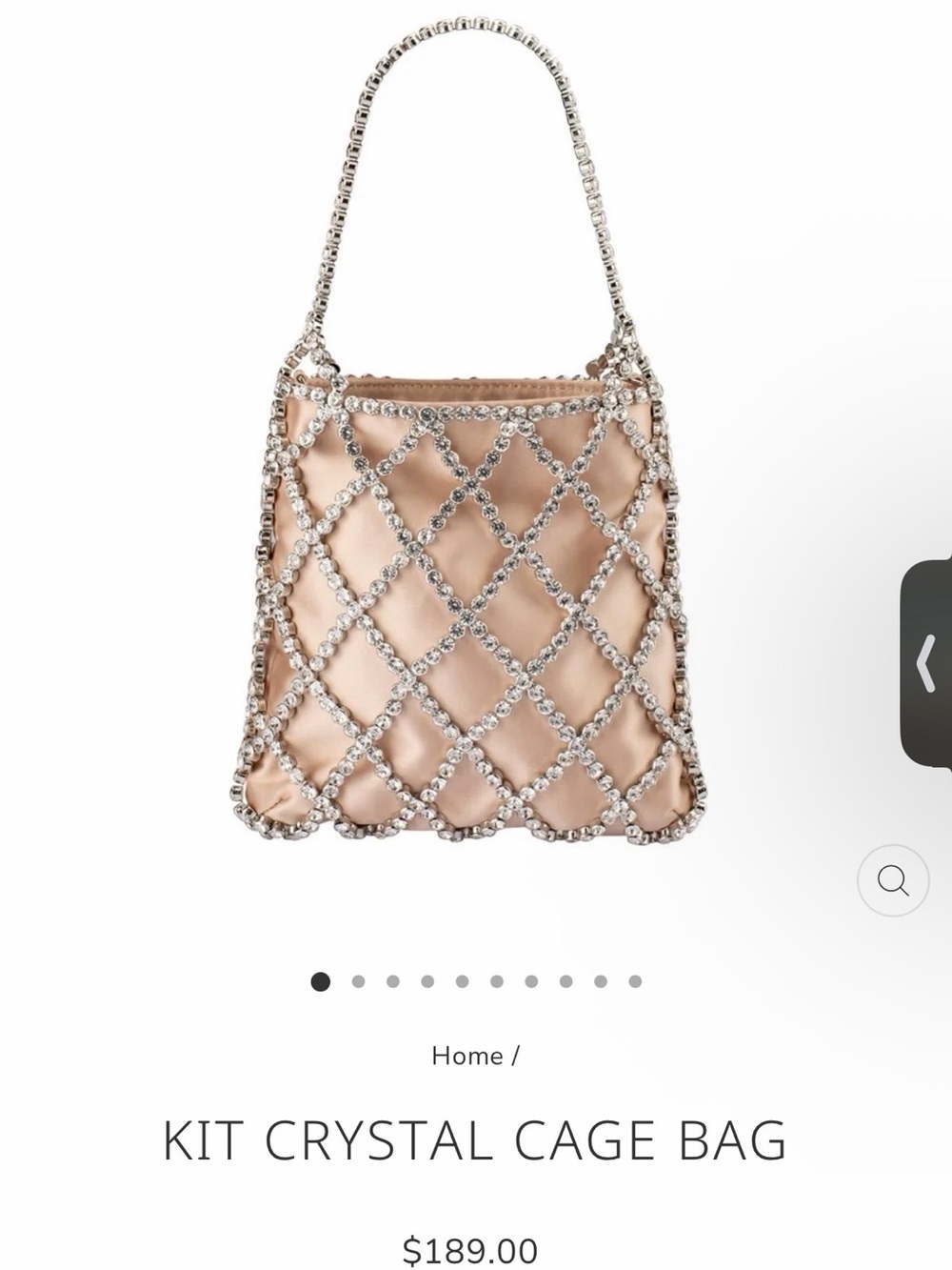 Olga Berg Crystal Cage Shoulder Bag - Rose